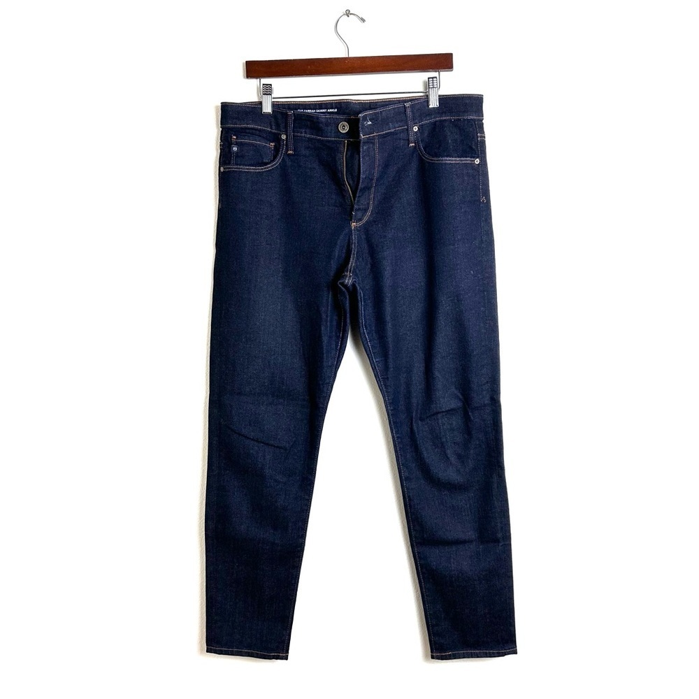 AG Adriano Goldschmied dark wash Farrah skinny ankle stretchy jeans 32R